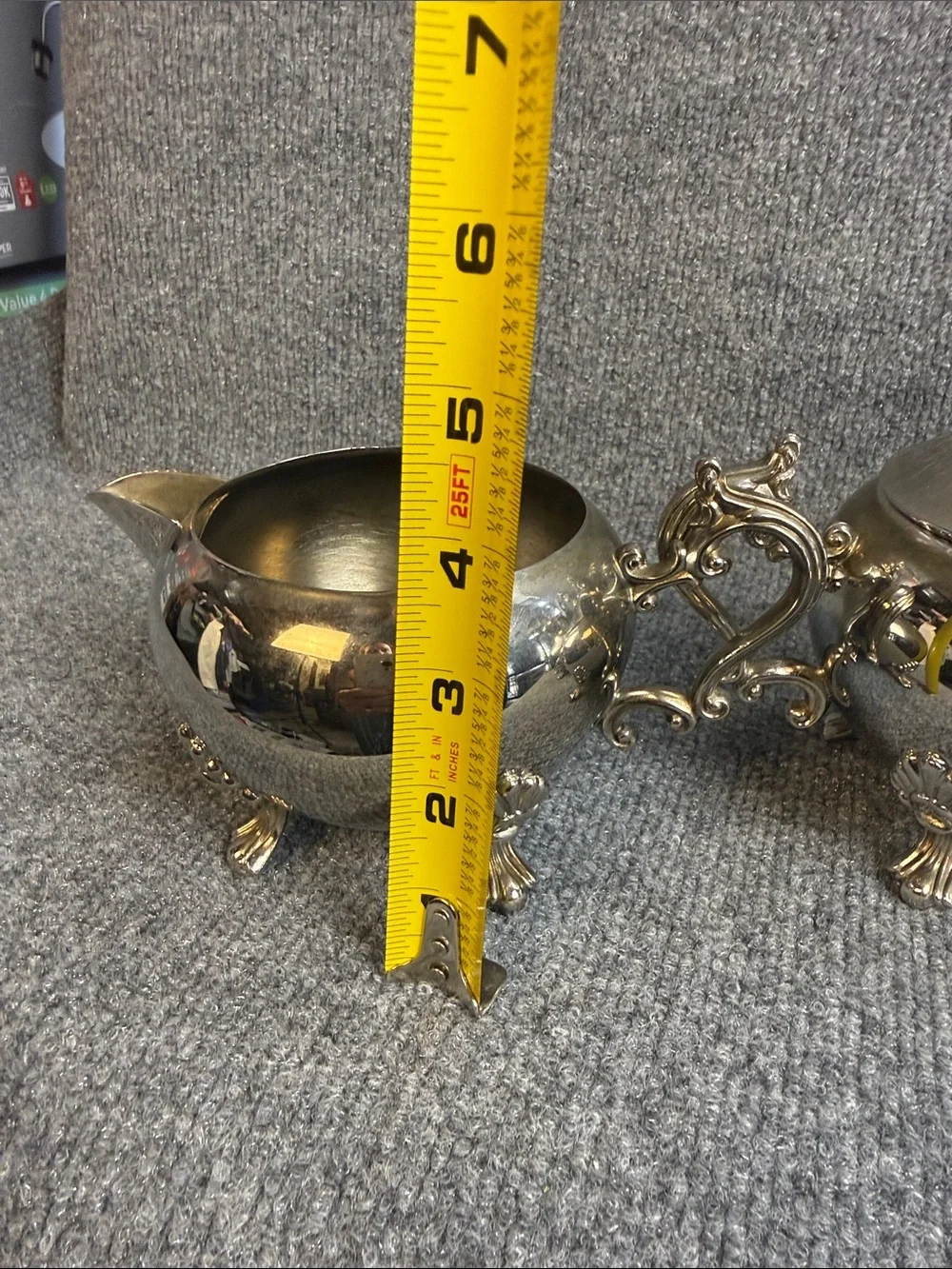 Silver plated, unmarked set: teapot, creamer, sugar bowl - Very Nice!